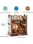 Dıy Kitap Köşesi Seti, 3D Ahşap Bulmaca Kitap Ayracı Seti, Kitap Ayracı Modeli Yapı-Yaratıcılık Kiti, Doğum Günü Partisi Için LED Işık ile B (Yurt Dışından) 3