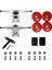 85A Abec-9 Rulmanlı Kaykay Tekerlekleri 54X36MM, Gümüş+Kırmızı (Yurt Dışından) 2