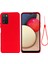 Çizilmeye Dayanıklı Telefon Kapağı Şok Geçirmez Hassas Kesim Düz Renkli Sıvı Silikon Telefon Kasası Samsung Galaxy A03S (164.2 x 75.9 x 9.1mm) Için Kullanışlı Kayışlı (Yurt Dışından) 1