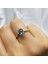 1.50 Karat London Blue Topaz Tektaş 14 Ayar Altın Evlilik Teklifi Yüzüğü-Hediye Altın Tektaş Yüzük 3