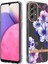 Elektrokaplatma Imd Iml Tpu Kasası Sıkılmayan Şeffaf Temel Çiçek Desenleri Samsung Galaxy A33 5G-HC004 Mor Begonya Için Telefon Kapağı (Yurt Dışından) 1