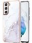 Moda Mermer Desen Imd Şok Geçirmez Anti-Gall Tpu Samsung Galaxy S21 Fe 5g-White 006 (Yurt Dışından) 1