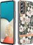 Elektrokaplatma Şeffaf Taban Tpu Kılıfı Çiçek Damla Geçirmez Desenler Imd Iml Telefon Kapağı Samsung Galaxy A53 5G-HC001 Yeşil Gardenya (Yurt Dışından) 1