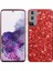 Samsung Galaxy S21 4g/5g-Red Için Işıltılı Payetler Tasarımı Tpu Çerçeve+Pc Hibrid Kabuk Kılıfı (Yurt Dışından) 1