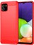 1.8mm Fırçalanmış Yüzey Tpu Kasası Ultra Şok Emme Emniyetli Hava Yastığı Karbon Fiber Doku Samsung Galaxy A03 (166.5 x 75.98 x 9.14MM) (Ab Versiyonu) -Red Için (Yurt Dışından) 1
