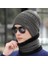 Şapka Erkek Kış Sıcak Örme Bere Şapka Artı Kadife Kalınlaşma Kore Tarzı Trendy Rüzgar Geçirmez Sonbahar ve Kış Erkek Pamuk Şapka Bordo Tek Beden Herkese Uyar Elastik Takım Elbise ( (Yurt Dışından) 3