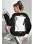 Unisex Los Angles Baskılı Bisiklet Yaka Sweatshirt 1