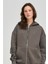Unisex Fermuarlı Antrasit Oversize Sweatshirt 1