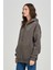 Unisex Fermuarlı Antrasit Oversize Sweatshirt 3