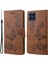 Samsung Galaxy Için M33 5g (Global Versiyon) Cüzdan Kılıf Kelebek Çiçeği Baskılı Pu Deri Deri Stand Flip Kapak El Strap-Brown (Yurt Dışından) 1