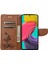 Samsung Galaxy Için M33 5g (Global Versiyon) Cüzdan Kılıf Kelebek Çiçeği Baskılı Pu Deri Deri Stand Flip Kapak El Strap-Brown (Yurt Dışından) 2