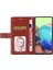 Samsung Galaxy Için HT01 M33 5g (Global Versiyon) Y Şekilli Çizgiler Baskı Cüzdan Stand Telefon Kapağı Pu Deri Cep Telefonu Kabuk-Brown (Yurt Dışından) 2