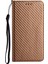 Pu Deri Telefon Kılıfı Hafif Anti-Cratch Karbon Fiber Doku Stand Cüzdan Tasarımı Otomatik Emici Telefon Kabuğu Samsung Galaxy A03S (166.5 x 75.98 x 9.14MM) -Brown (Yurt Dışından) 2