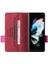 Samsung Galaxy Z Fold3 Için 5g Donanım Tasarımı Pu Deri Kılıf Cüzdan Stand Çift Manyetik Kıta Telefon Kapak Çizgisi (Yurt Dışından) 2
