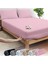 Pembe Pamuklu Ranforce Tek Kişilik Lastikli Çarşaf + 1 Yastık Kılıfı 90 x 190 1