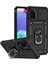 Samsung Galaxy A03S (164.2 x 75.9 x 9.1mm) Yüzük Kickstand Telefon Kasası Anti-Fall Koruma Sert Pc+Tpu Kablosu Slayt Kamera Koruma Kapağı Black (Yurt Dışından) 1