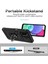 Samsung Galaxy A03S (164.2 x 75.9 x 9.1mm) Yüzük Kickstand Telefon Kasası Anti-Fall Koruma Sert Pc+Tpu Kablosu Slayt Kamera Koruma Kapağı Black (Yurt Dışından) 2
