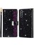 Lazer Oyma Işıltılı Yıldız Tarzı Manyetik Toka Fermuar Cüzdan Standı Deri Telefon Kasası Samsung Galaxy S22 5g-Black (Yurt Dışından) 1