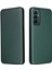 Samsung Galaxy Için M23 5G/F23 5g Karbon Fiber Doku Telefon Kılıfı Pu Deri Kart Tutucu Stand Manyetik Kapatma Kapak Yeşili (Yurt Dışından) 1