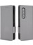 Samsung Galaxy Z Fold3 Için 5g Yan Manyetik Toka Litchi Doku Pu Deri Telefon Kılıfı Stand Cüzdan Folio Flip Cover-Grey (Yurt Dışından) 1