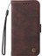 Pu Deri Flip Telefon Kapağı Kartı Yuvaları Telefon Flip Kasa Retro Ağaç Desen Metal Düğmesi Dekor Stant Cüzdanı Samsung Galaxy A03S (164.2 x 75.9 x 9.1mm) -Brown (Yurt Dışından) 2