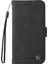 Pu Deri Flip Telefon Kapak Kartı Yuvaları Telefon Çevirme Kasası Retro Ağaç Desen Metal Düğmesi Dekor Stant Cüzdanı Samsung Galaxy A03S (164.2 x 75.9 x 9.1mm) -Black (Yurt Dışından) 2