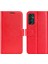 Samsung Galaxy M13 Için 4g Çılgın At Dokusu Pu Pu Deri Deri Cüzdan Stand Boşluğa Koruma Koruma Telefon Kapak-Kırmızı (Yurt Dışından) 1