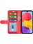 Samsung Galaxy M13 Için 4g Çılgın At Dokusu Pu Pu Deri Deri Cüzdan Stand Boşluğa Koruma Koruma Telefon Kapak-Kırmızı (Yurt Dışından) 2