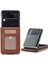 Samsung Galaxy Z Flip4 Için 5g Dokulu Pu Deri Katlanır Telefon Kılıfı Stand Kartı Tutucu Koruyucu Kapak-Dark Brown (Yurt Dışından) 1