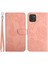 Samsung Galaxy A03 Için (164.2 x 75.9 x 9.1mm) Cilt Dokunuşu Deri Çanta Kelebek Çiçeği Basılı Cüzdanı Bilek Kayış-Pembe ile Koruyucu Kapak (Yurt Dışından) 1