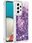 Işıltılı Payetler Quicksand Tpu Kapak Kabuğu Damla Geçirmez Telefon Koruyucu Kasa Samsung Galaxy A53 5g-Dark Mor/kalp (Yurt Dışından) 1