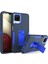 Samsung Galaxy A12 Hard Pc+Yumuşak Tpu Hibrid Kapak Kickstand Telefon Kılıfı Metal Metal Sac Sapfire/koyu Mavi (Yurt Dışından) 1