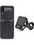 Samsung Galaxy Z Flip3 5g Için Kart Yuvaları Telefon Kapağı, Tek Parçalı Tasarım Pu Deri+Tpu Kılıfı Uzun Körik Black (Yurt Dışından) 1