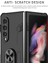 Samsung Galaxy Z Fold4 Için 5g Katlanır Telefon Kılıfı Pc+Tpu Çizgi Anti Kickstand Tasarım Ince Koruyucu Kapak Yeşil (Yurt Dışından) 2