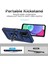 Samsung Galaxy A03S (164.2 x 75.9 x 9.1mm) Yüzük Kickstand Telefon Kasası Anti-Fall Koruma Sert Pc+Tpu Kabuğu Slayt Kamera Koruma Kapak Mavisi (Yurt Dışından) 2