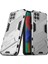 Samsung Galaxy M33 5g (Hindistan Versiyonu) Damla Geçirmez Koruma Zırhı Kabuğu Sert Pc Soft Tpu Cep Telefonu Kickstand-White ile (Yurt Dışından) 1