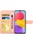 Samsung Galaxy M13 Için 4g Kelebek Çiçekler Baskılı Rhinestone Dekor Telefon Kapağı Cüzdan Stand Omuz Kayışı Pink ile Iyi Korunmuş Deri Kılıf (Yurt Dışından) 2