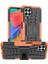 Samsung Galaxy M33 5g (Global Versiyon)/(Hindistan Sürümü) Serin Lastik Modeli Kayma Önleyici Kasa Pc+Tpu Hibrid Etki Kapağı Kickstand-Orange ile (Yurt Dışından) 1