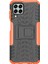 Samsung Galaxy M33 5g (Global Versiyon)/(Hindistan Sürümü) Serin Lastik Modeli Kayma Önleyici Kasa Pc+Tpu Hibrid Etki Kapağı Kickstand-Orange ile (Yurt Dışından) 2