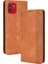 Samsung Galaxy A03 Için (164.2 x 75.9 x 9.1mm) Mozaik Vintage Pu Deri Kapak Stand Stand Gizli Manyetik Adsorpsiyon Şok Geçirmez Flip Cüzdan Vaka-Kahverengi (Yurt Dışından) 1