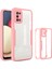 Genel Koruma Pet Ekran Koruyucu+Akrilik Arka Panel+Samsung Galaxy A02S (164.2X75.9X9.1MM) Için Tpu Çerçeve Kapağı -Pink (Yurt Dışından) 1