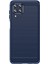 Samsung Galaxy Için M33 5g (Global Versiyon)/(Hindistan Sürümü) Cep Telefonu Kapağı Karbon Fiber Doku Fırçalanmış Yüzey 1.8mm Tpu Akıllı Telefon Kasası Mavisi (Yurt Dışından) 2