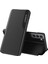 Akıllı Görünüm Pencere Stand Tasarım Kılıfı Pu Deri Işık Ince Flip Kapak Samsung Galaxy S22+5G-BLACK (Yurt Dışından) 1