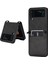 Samsung Galaxy Z Flip4 Için 5g Şok Geçirmez Telefon Kasası Elmas Doku Pu Deri+Tpu Stand-Black ile Kapak (Yurt Dışından) 1