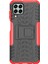 Samsung Galaxy M33 5g (Global Versiyon)/(Hindistan Sürümü) Serin Lastik Modeli Kayma Önleyici Kılıf Pc+Tpu Hibrid Etki Kapağı Kickstand-Red ile (Yurt Dışından) 2