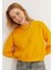Kadın Kayısı Basic Kısa Sweatshirt 5