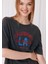 Kadın Kısa Kollu California Baskılı T-Shirt 4