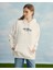 Kadın Ekru Oversize Baskılı Sweatshirt 1