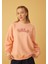 Kadın Somon Oslo Baskılı Oversize Sweatshirt 4