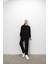 Oversize Basic 3 Iplik Diagonel Kumaş Şardonsuz Uzun Sweatshirt 2